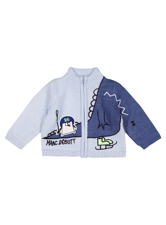 gilet jersey knit eau bébé garçon GUBLAGIL1 / 19WG10S1GIL213