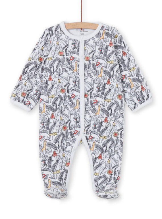 Grenouillère blanche imprimé jungle LOU1GRE2 / 21SF04H1GRE000