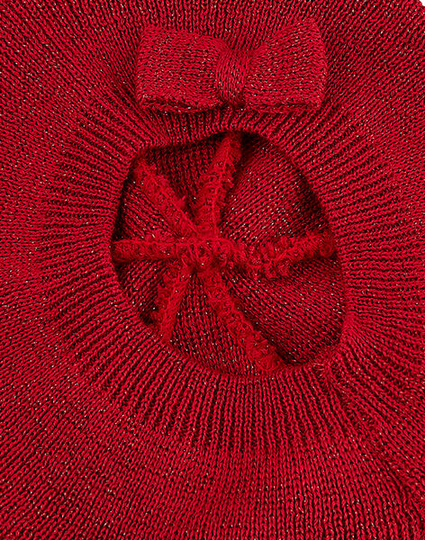 Beret Bebe Fille Rouge Avec Lurex Spring Days Dpam