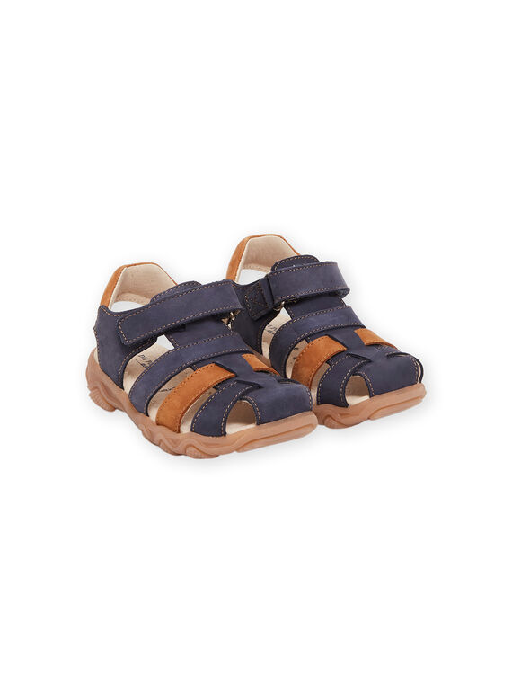 Sandales bleu marine en cuir ROSANDBOSPOR / 23KK3661D0E070