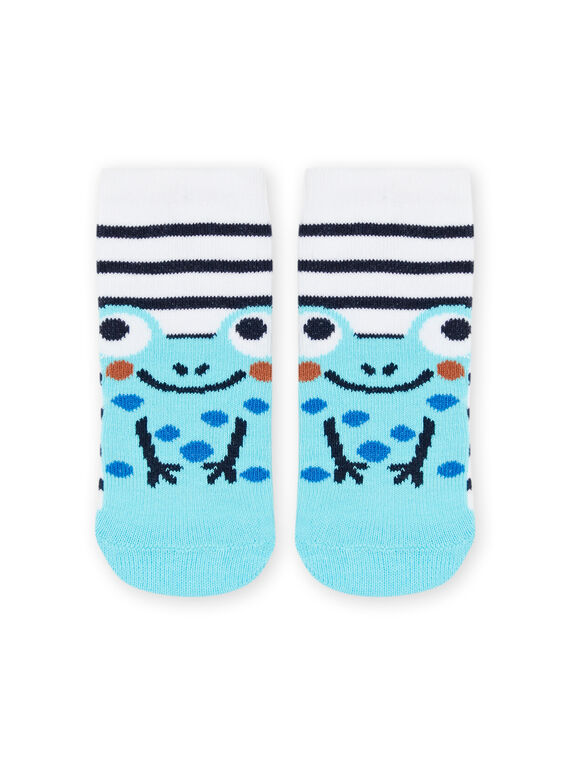 Chaussettes craie à imprimé grenouilles RYUBALCHO2 / 23SI1092SOQ632