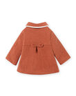 Manteau en laine marron motif renard bébé fille MICHECKMAN / 21WG0961MAN817