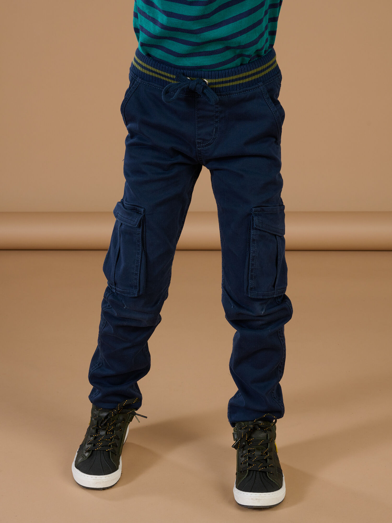 Pantalon toile bleu on sale