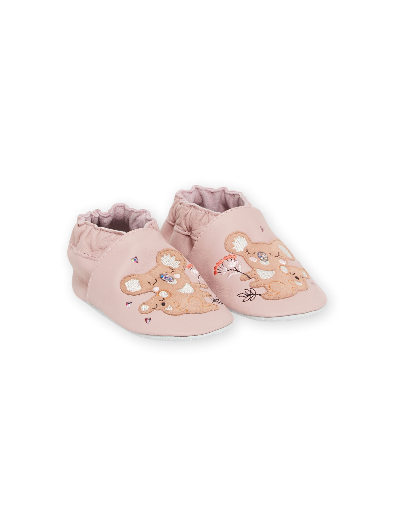 Chaussons roses a motifs koalas bebe fille Chaussons DPAM