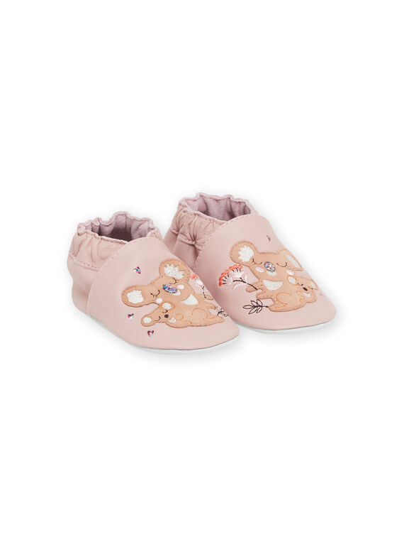 Chaussons roses à motifs koalas bébé fille NICHOSKOALA / 22KK3723D3S030