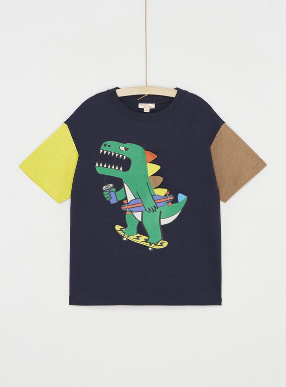 T-shirt bleu animation dinosaure SOLINTI1 / 23W902H2TMC705