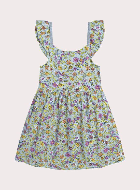 Robe à bretelles volantées imprimé fleurs WAPLAROB3 / 25S901O2ROB020