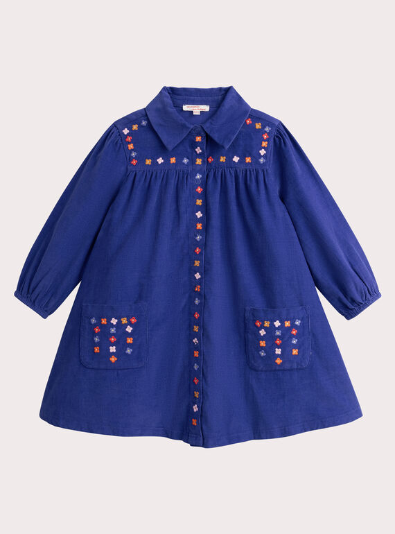 Robe à broderies fleurs WAKAROB2 / 25S90132ROBC209