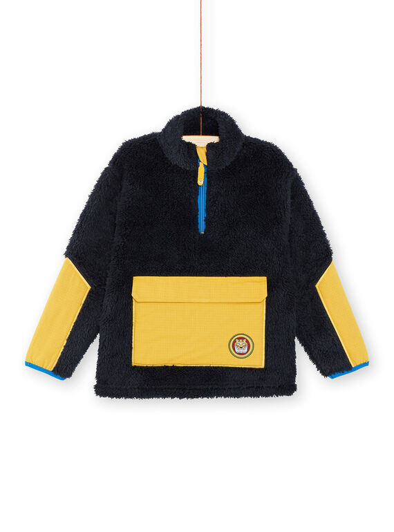 Sweat en sherpa marine enfant garçon KOSASWE / 20W902O1SWEC243