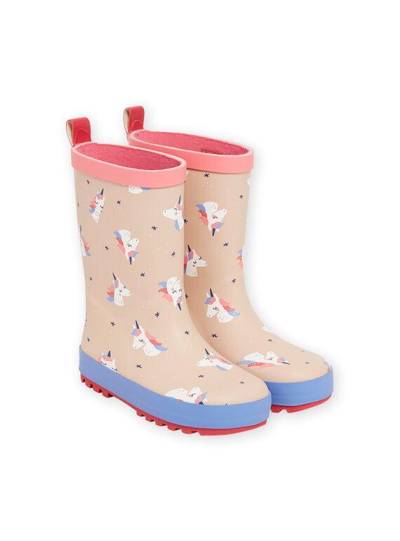 Bottes de pluie fantaisie motif licorne et étoile enfant fille NAPLUILICOR / 22KK3561D0C320
