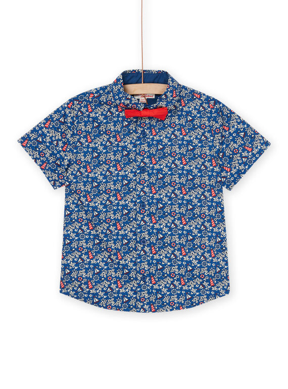 Chemisette bleue à imprimé marin ROBLESHIRT / 23S90231CHMC204