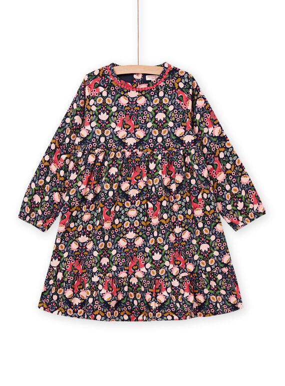 Robe en velours manches longues imprimée PARHUROB1 / 22W901Q3ROBC205