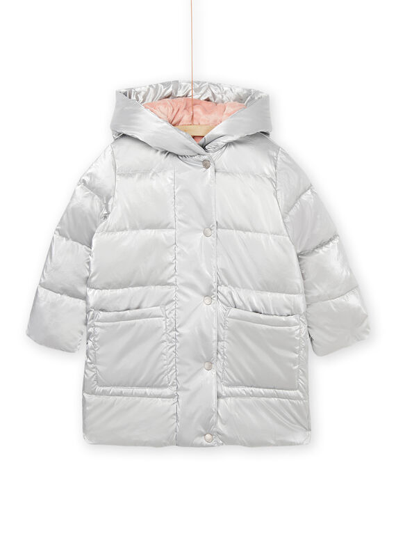 Doudoune à capuche argenté PALONDOUN2 / 22W901G1D3E956