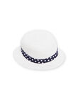 Chapeau écru nud à pois bébé fille NYISOCHA1 / 22SI09Q1CHA001