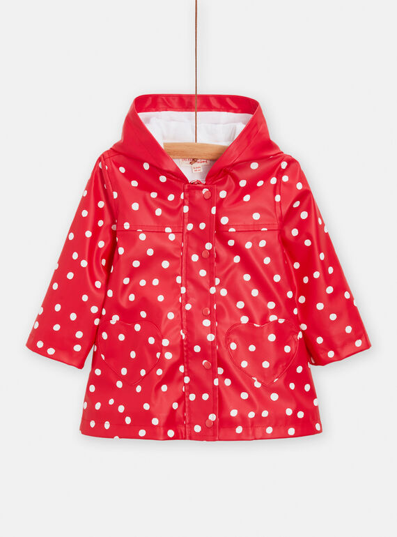 Imperméable rouge à pois pour bébé fille TISUNIMP / 24SG09P1IMPF505