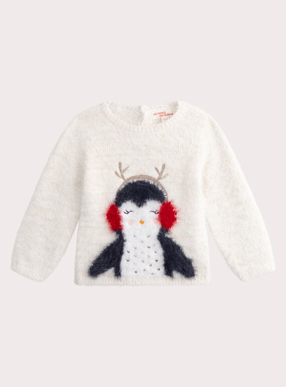 Pull à animation hivernale pour bébé fille  VIWAPULL / 24WG09T1PULA011