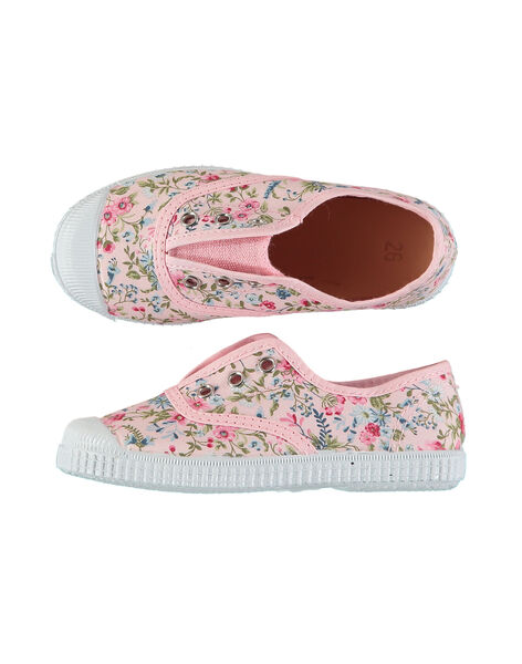 Tennis Toile Imprime Fleuri Fille Chaussures Enfant Dpam