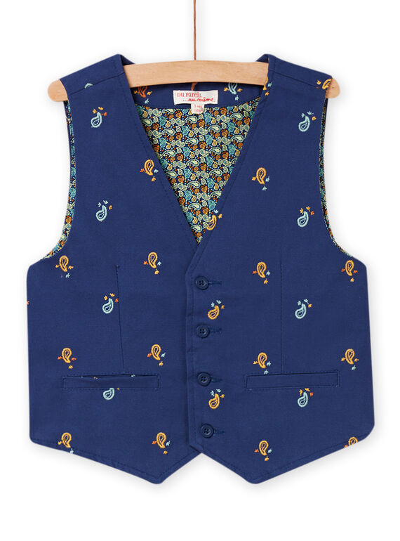 Gilet sans manches bleu marine enfant garçon NOBAGIL / 22S90211GSM070