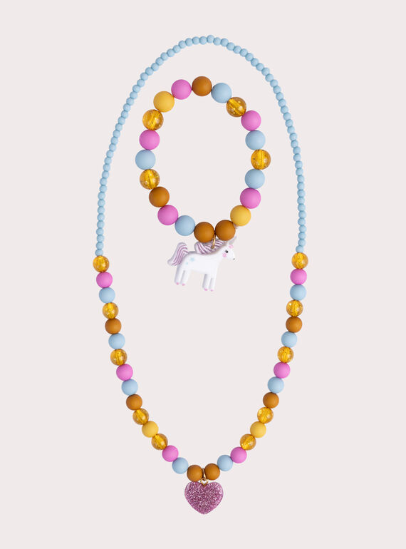 Parure collier et bracelet licorne pour fille WYAJOCOU / 25SI01G9BRTC219