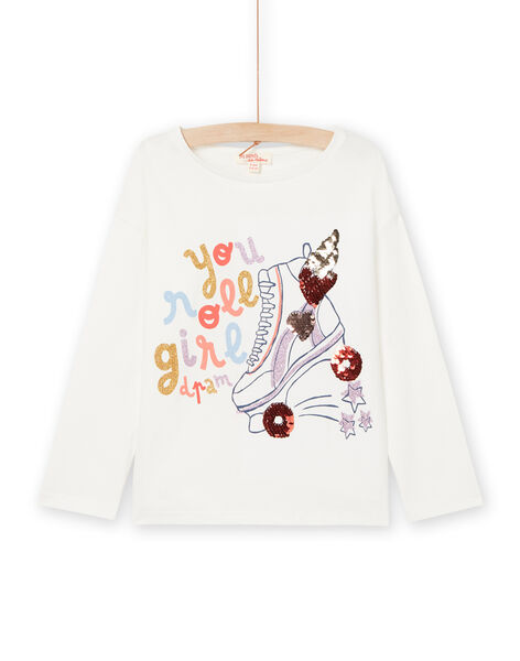 T-shirt à motifs fantaisie à paillettes et sequins RAPURTEE1 / 23S901L2TML001