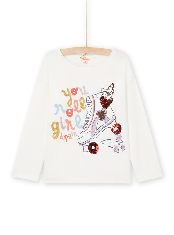 T-shirt à motifs fantaisie à paillettes et sequins RAPURTEE1 / 23S901L2TML001