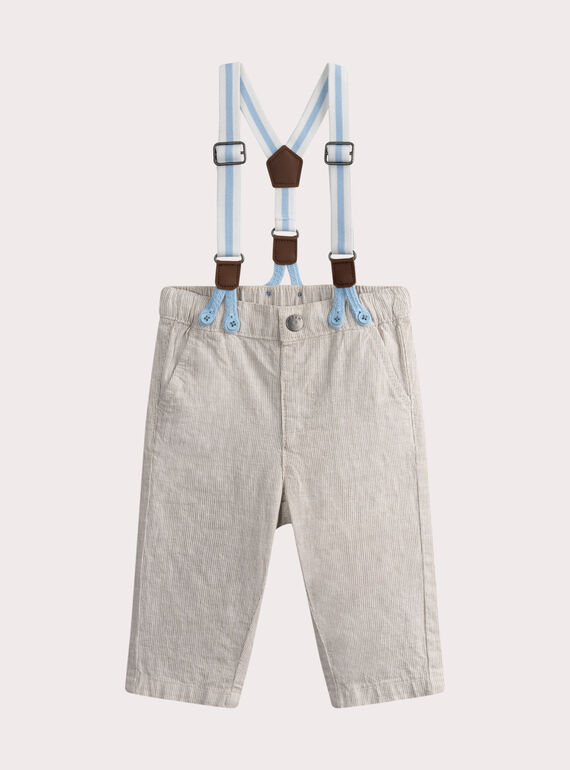 Pantalon à rayure pour bébé garçon WUMAPAN1 / 25SG1063PANI807