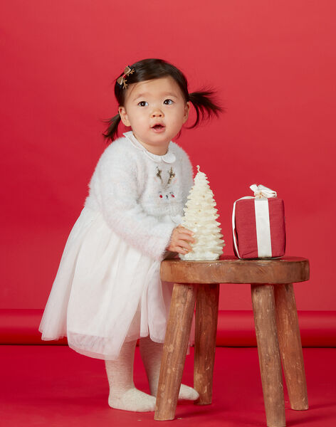 Robe Blanche Avec Tulle Bebe Fille Bebe Fille Bebe Dpam