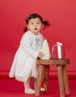 Robe blanche avec tulle bébé fille KINOROB2 / 20WG09Q2ROB001