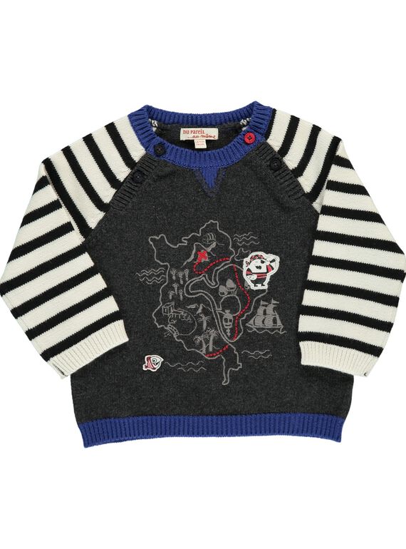 Pull en maille de coton bébé garçon CUBENPUL / 18SG10G1PUL944