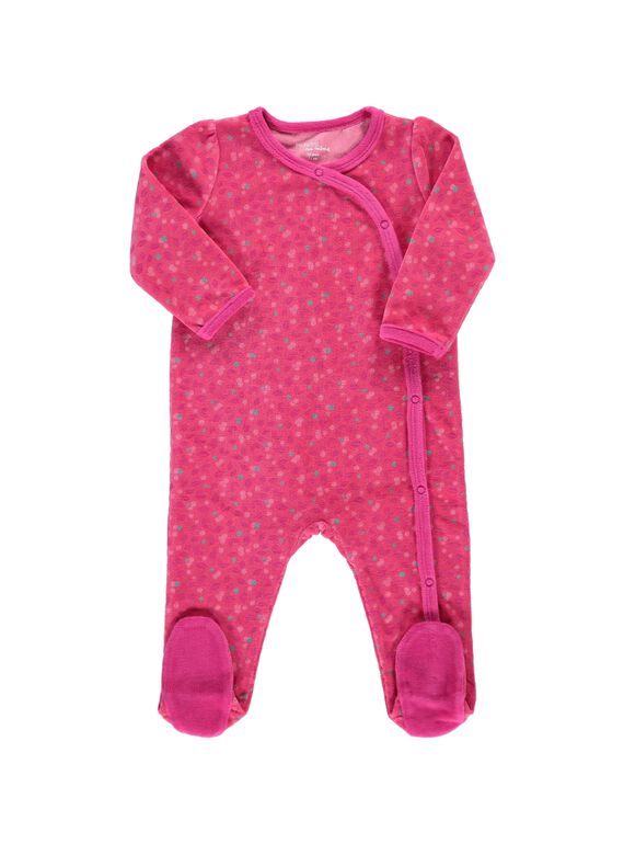 Dors-bien en velours bébé fille CEFIGREFRU / 18SH1344GRE099