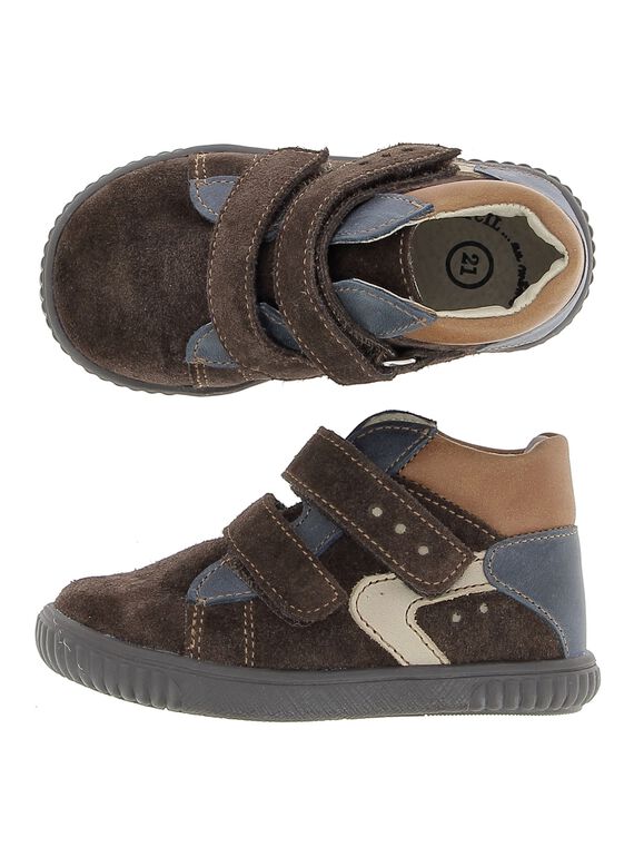 Basket de ville en cuir bébé garçon DBGBASBEL1 / 18WK38T1D3F802