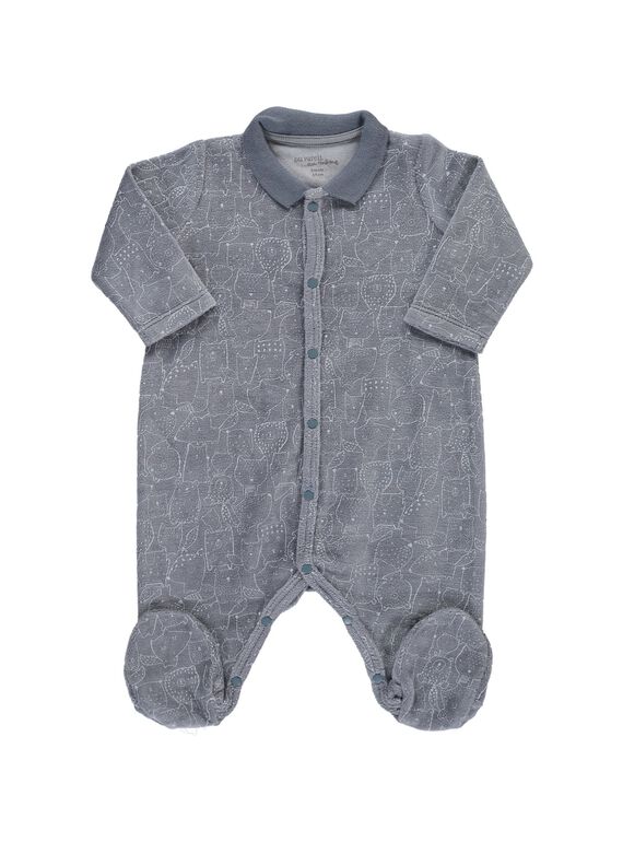 Dors-bien en velours bébé mixte DOU2GRE3 / 18WF05M2GRE099