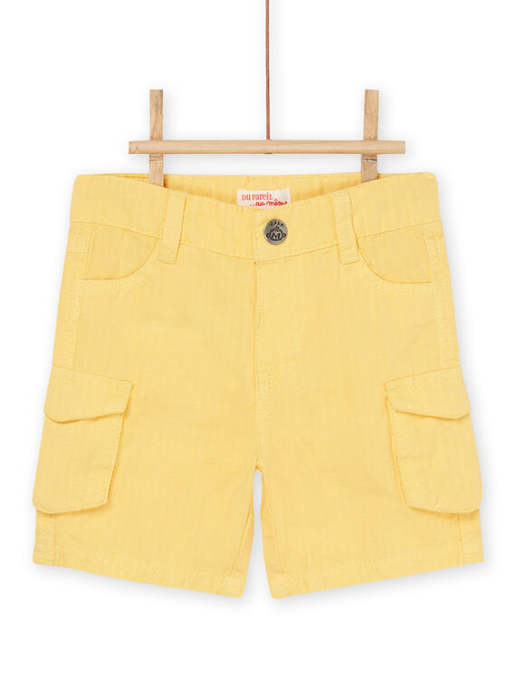 Bermuda jaune safran à carreaux RUJUNBER1 / 23SG10U1BER113