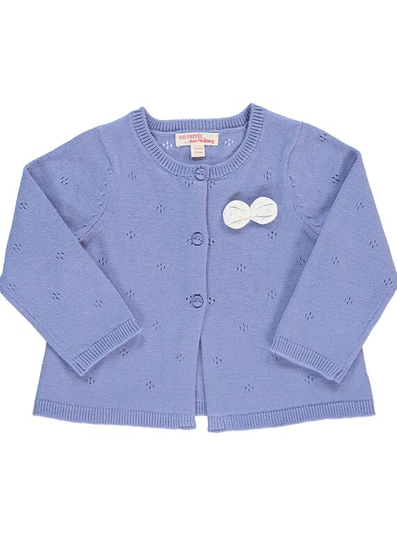 Gilet en maille bébé fille CIJOGIL1B / 18SG09R4CAR326