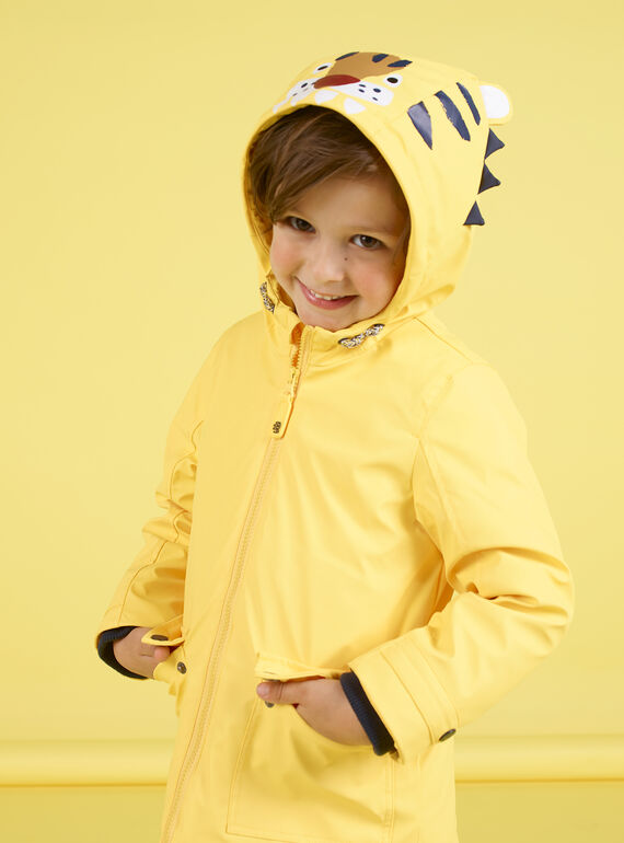 Imperméable jaune motif tigre enfant garçon MOGROIMP1 / 21W90251D59B116