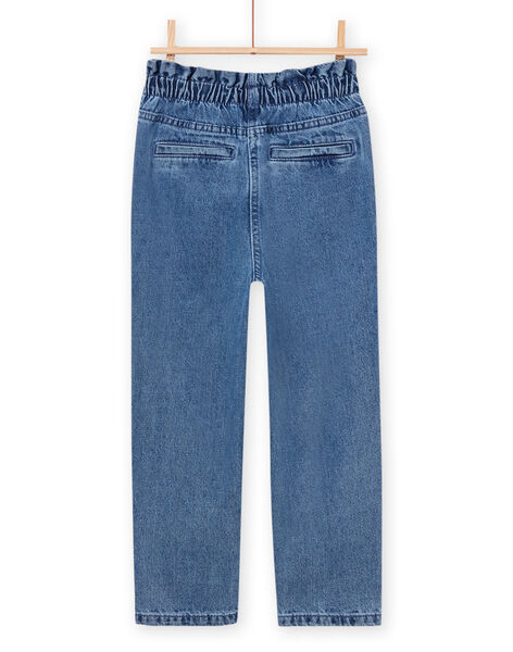 Jean paper bag à taille élastiquée PAMOJEAN / 22W901N1JEAP274