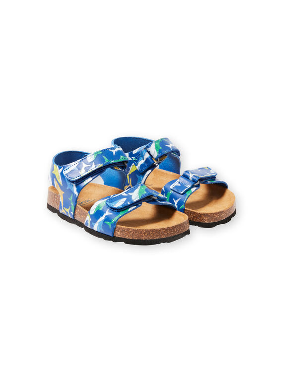 Sandales bleu marine motif requin enfant garçon LGNUREQUIN / 21KK3654D0E070