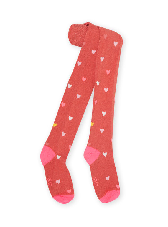 Collant orange épicé enfant fille NYAVICOL / 22SI01M1COL409