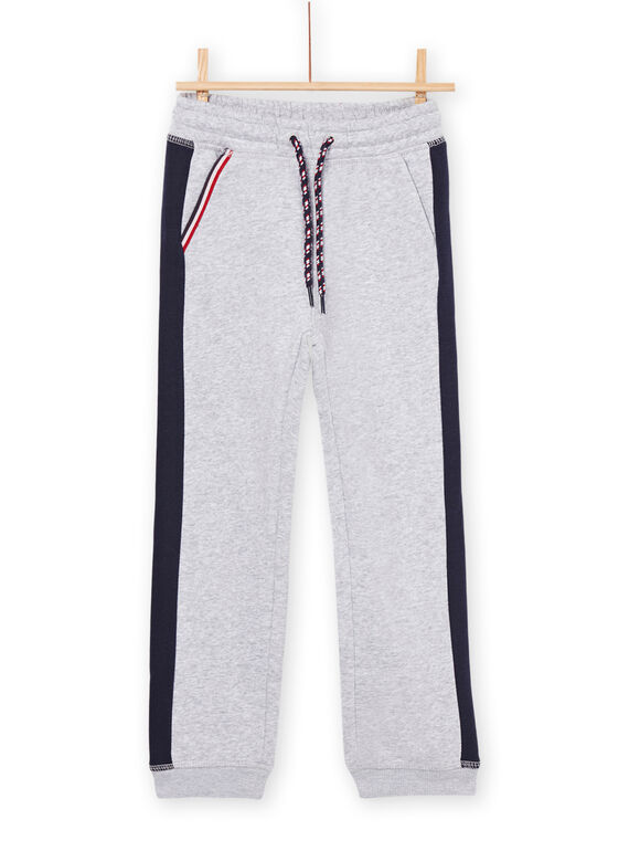 Pantalon de jogging gris chiné et bleu POJOJOB3 / 22W902D2JGBJ922