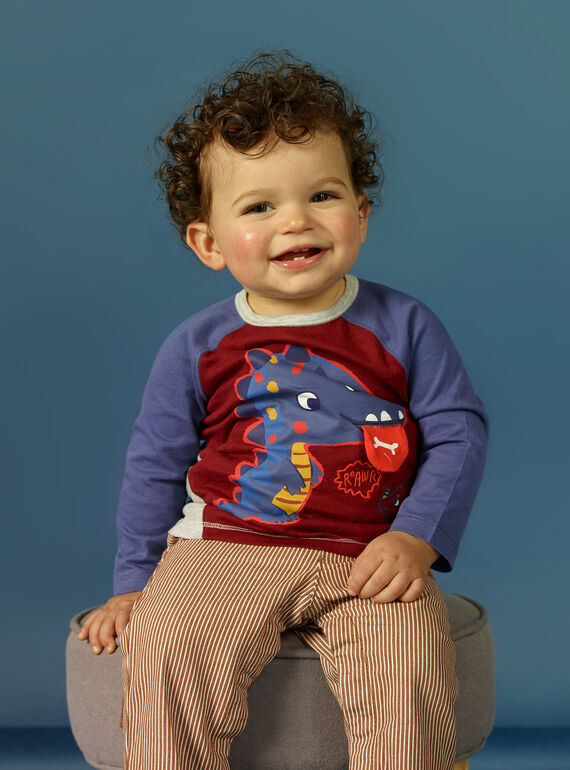 T-shirt manches longues animation dinosaure bébé garçon MUPATEE1 / 21WG10H1TML719