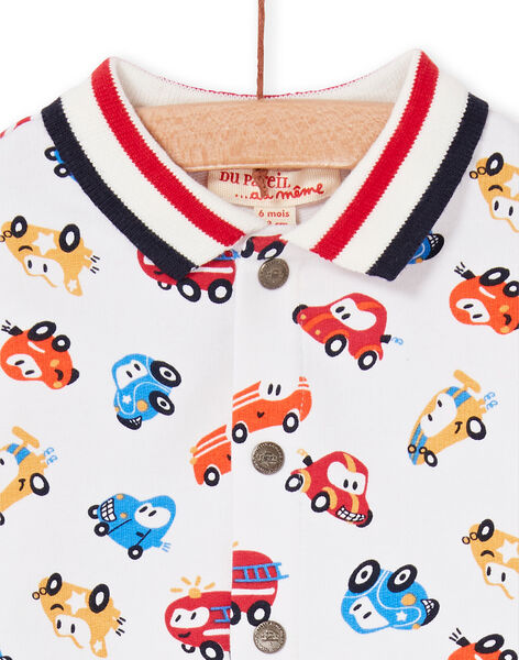 Chemise écrue imprimé voitures bébé garçon LUHACHEM / 21SG10X1CHM001