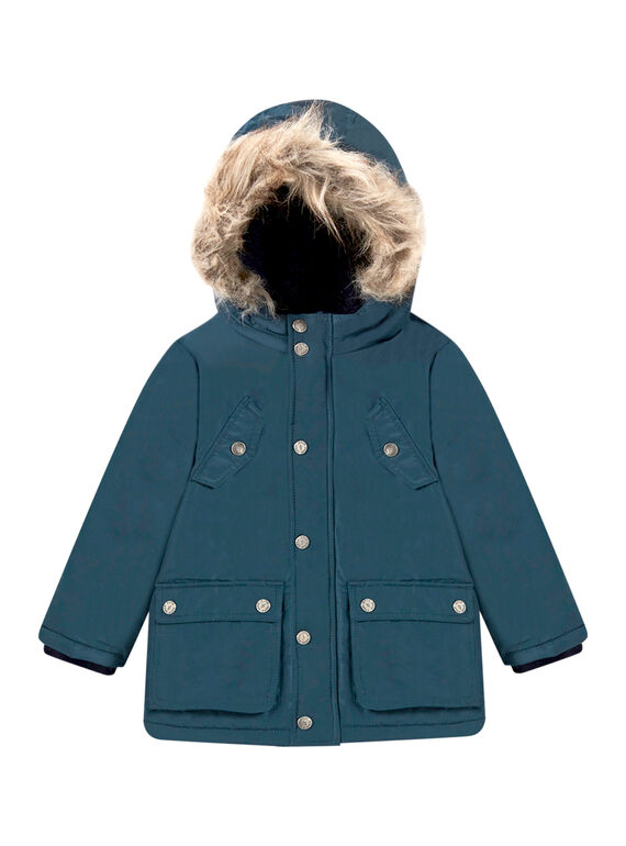 Parka unie à capuche enfant garçon MOGROPAR2 / 21W90251PAR716