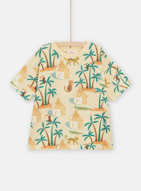 Tee Shirt Manches Courtes Jaune  TOLITI4 / 24S902T2TMCB115
