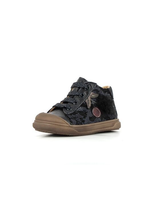 Basket lacets Bleu marine BOPY® PIBASFLEUR / 22XK3781D3Q070