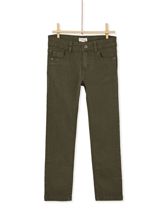 Pantalon droit kaki enfant garçon KOJOPATWI3 / 20W90233D2B604
