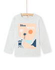 Tee Shirt Manches Longues Gris NOMOTEE / 22S902N1TMLJ920