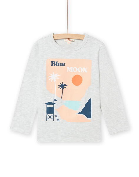 Tee Shirt Manches Longues Gris NOMOTEE / 22S902N1TMLJ920
