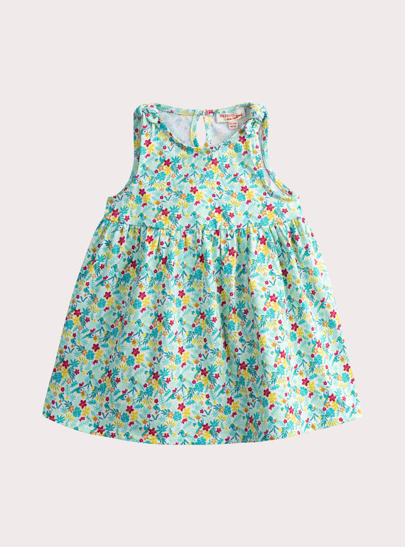 Robe à imprimé exotique pour bébé fille WIPLAROB2 / 25SG09O1ROB000