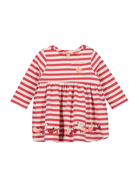 Robe rayée bébé fille FIBAROB3 / 19SG0963ROB308