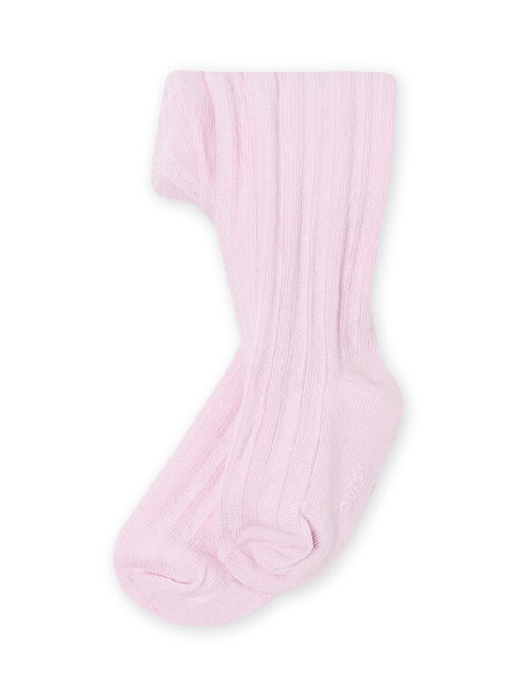 Collant lavande à torsades bébé fille MYIJOCOLTO5 / 21WI0915COL326
